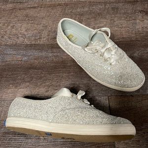 Kate spade X keds glitter low top sneakers